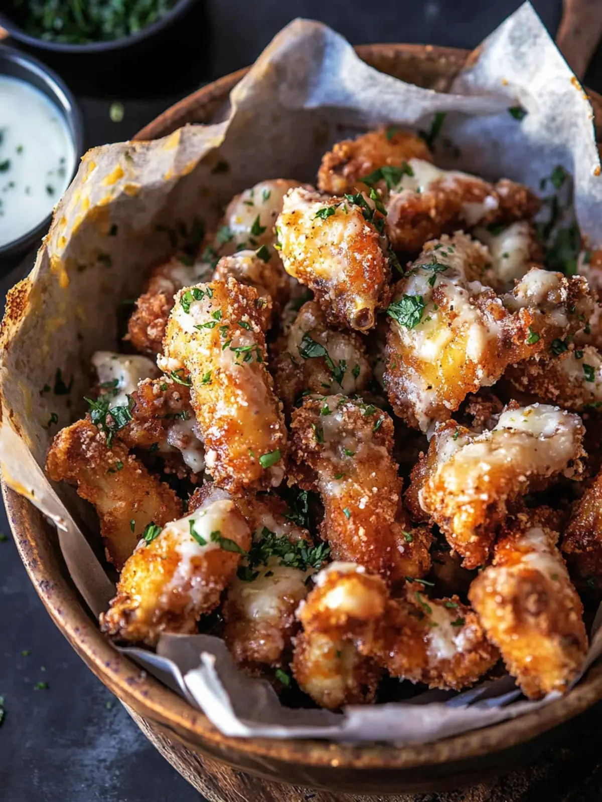Baked Garlic Parmesan Boneless Wings