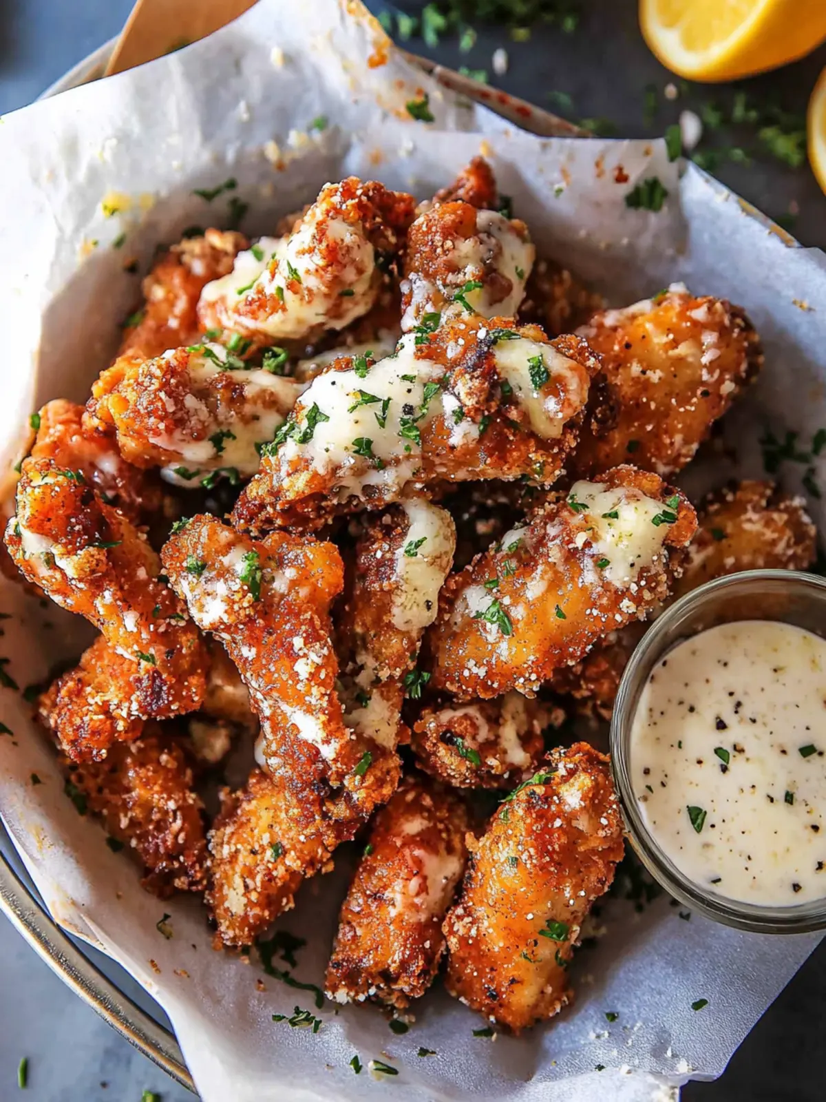 Baked Garlic Parmesan Boneless Wings