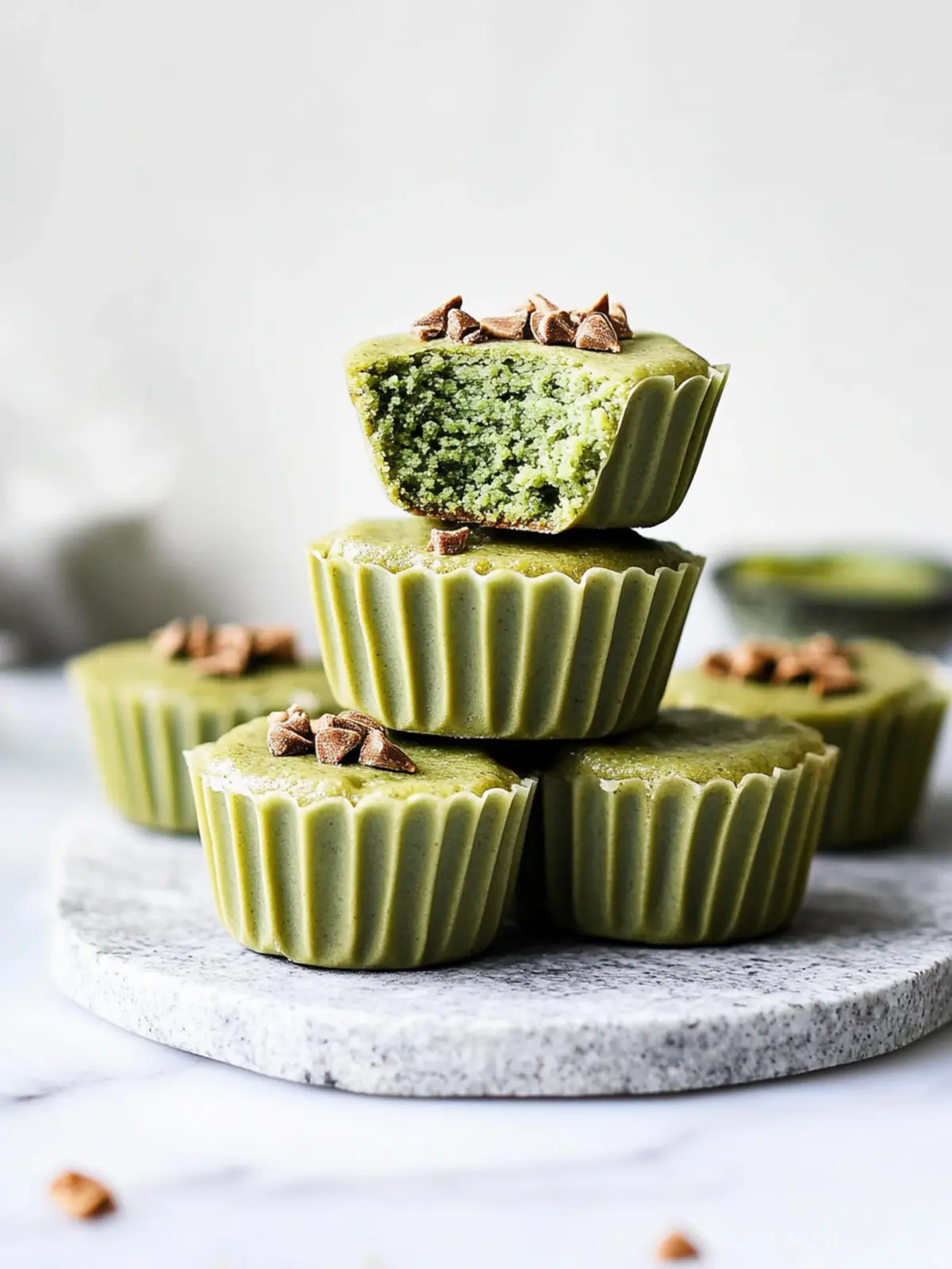 Matcha Cookie Dough Cups