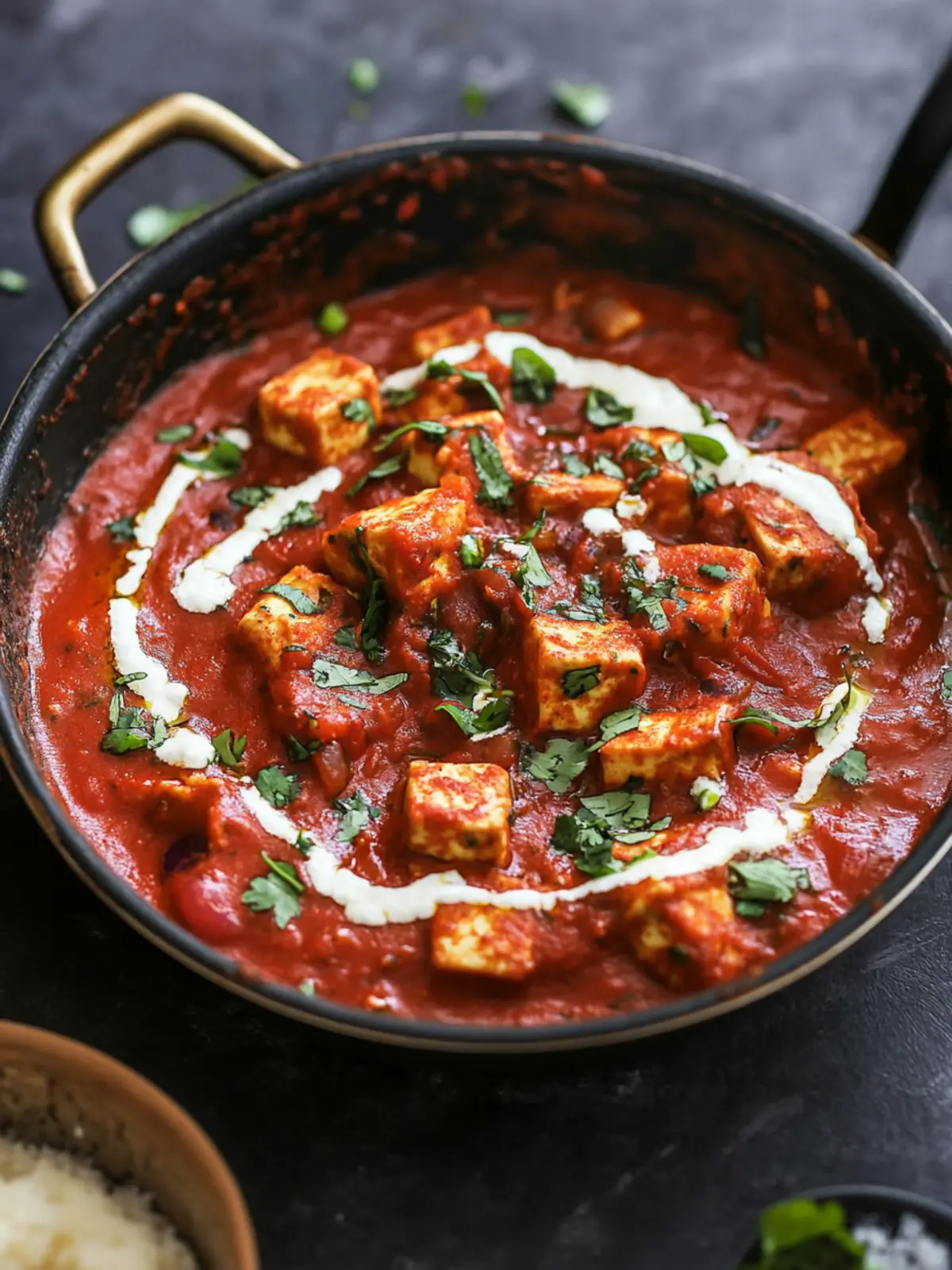 Kashmiri Lal Tofu Paneer