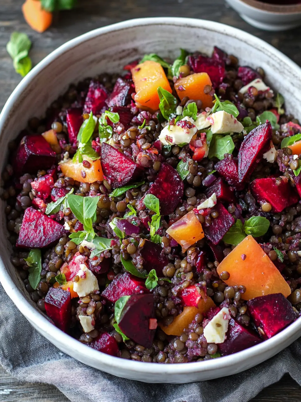 French Lentil & Beet Salad