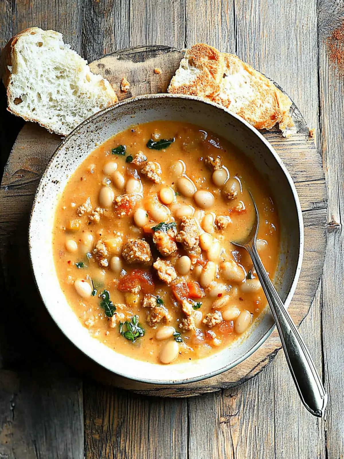 Creamy Bean Soup with Sausage