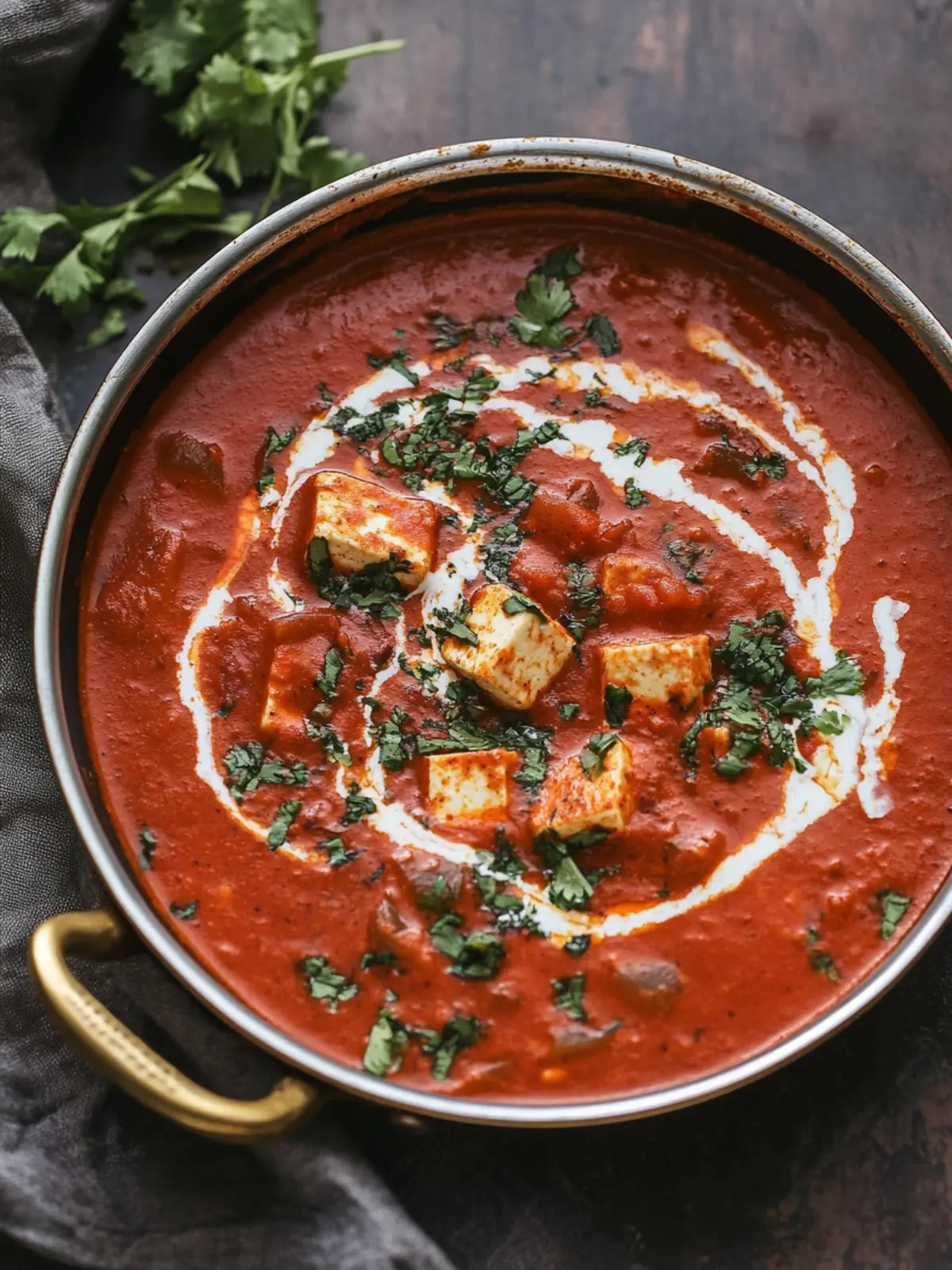 Kashmiri Lal Tofu Paneer