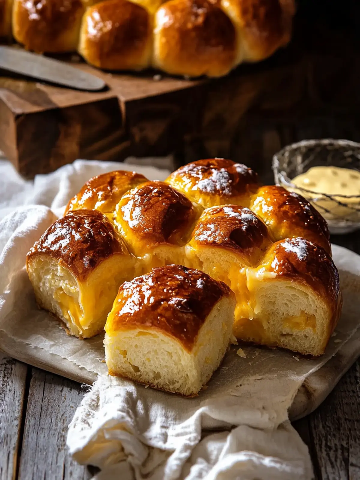 Salted Honey Butter Cheddar Brioche Rolls