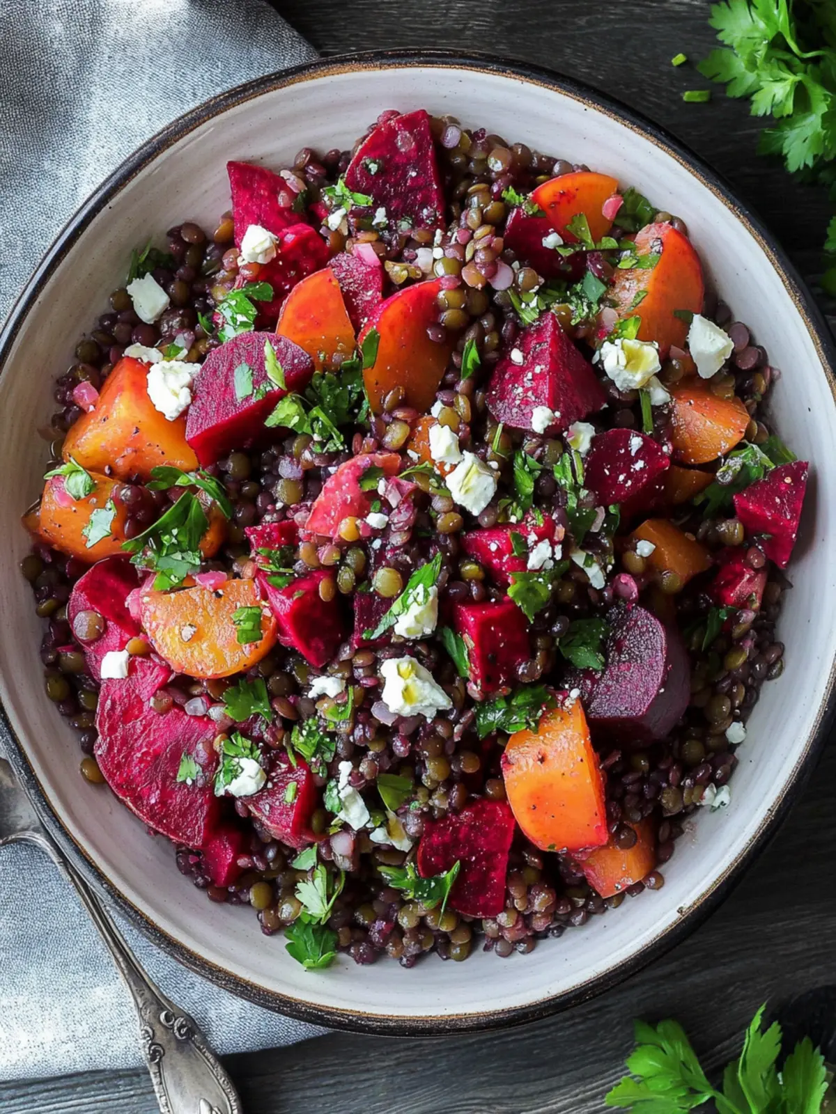 French Lentil & Beet Salad
