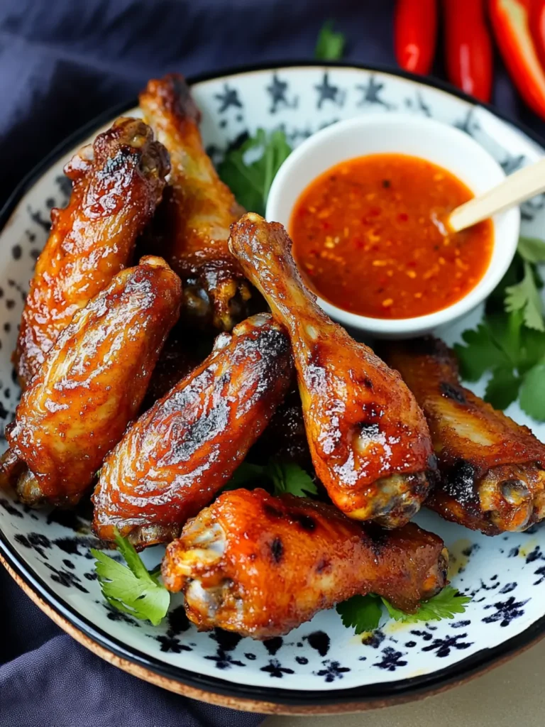 Singapore Hawker BBQ Wings with Chilli Dip Recipe