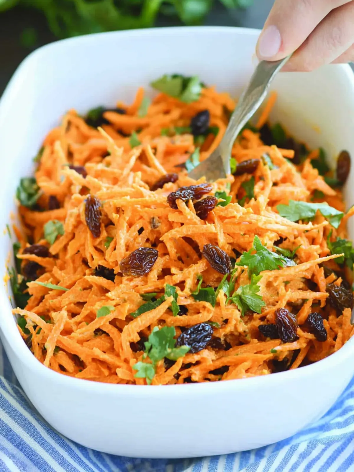 Healthy Carrot Raisin Salad (Vegan, Gluten-free)