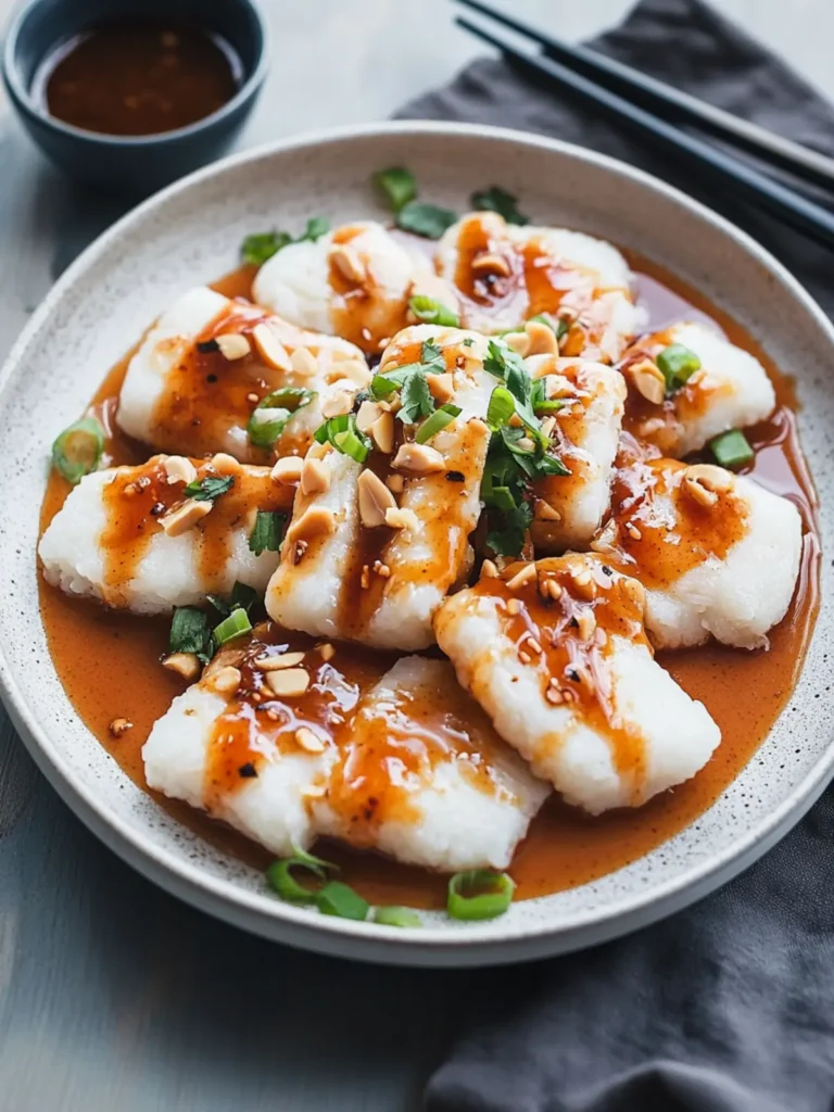Rice Cakes w/ Peanut Sauce & Hoisin