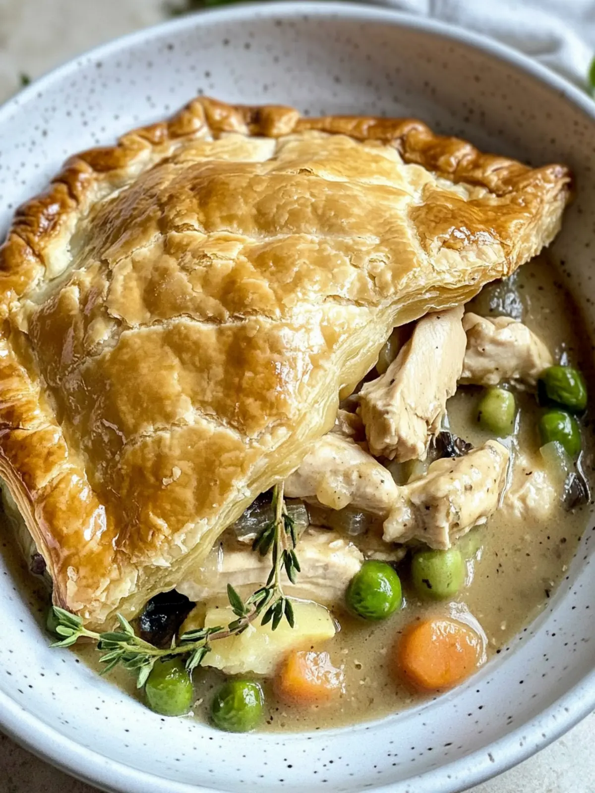 Vegan Chicken Pot Pie with Puff Pastry