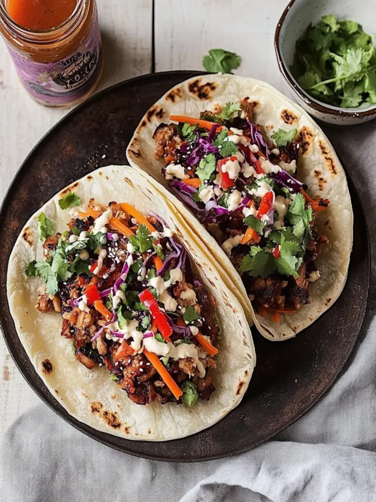 Asian Pork Smashed Tacos