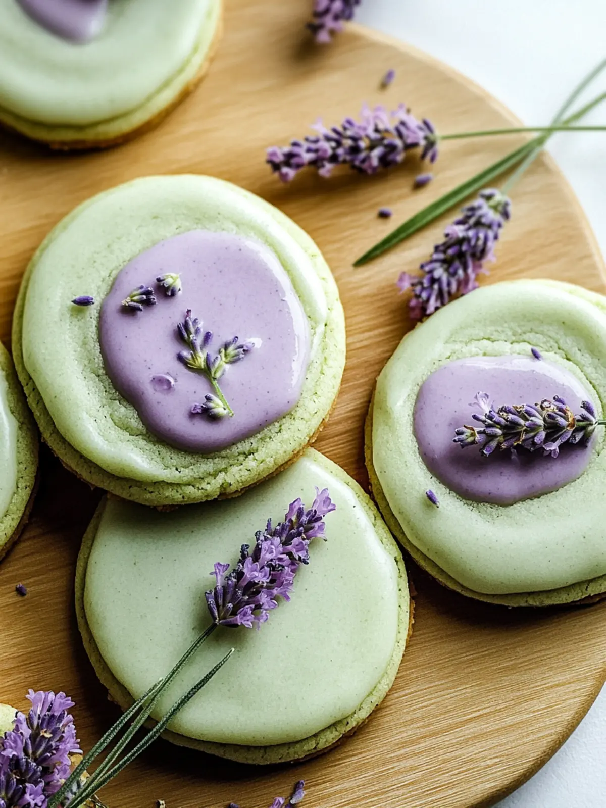 Perfect Matcha Lavender Sugar Cookies