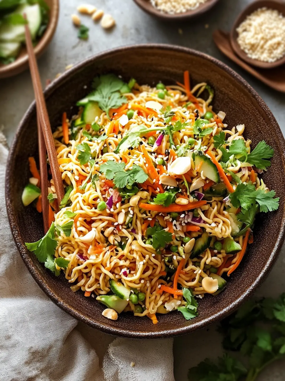 Crunchy Asian Ramen Noodle Salad