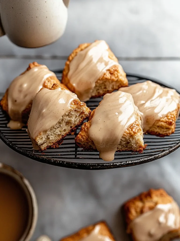 Chai Scones With Maple Chai Glaze