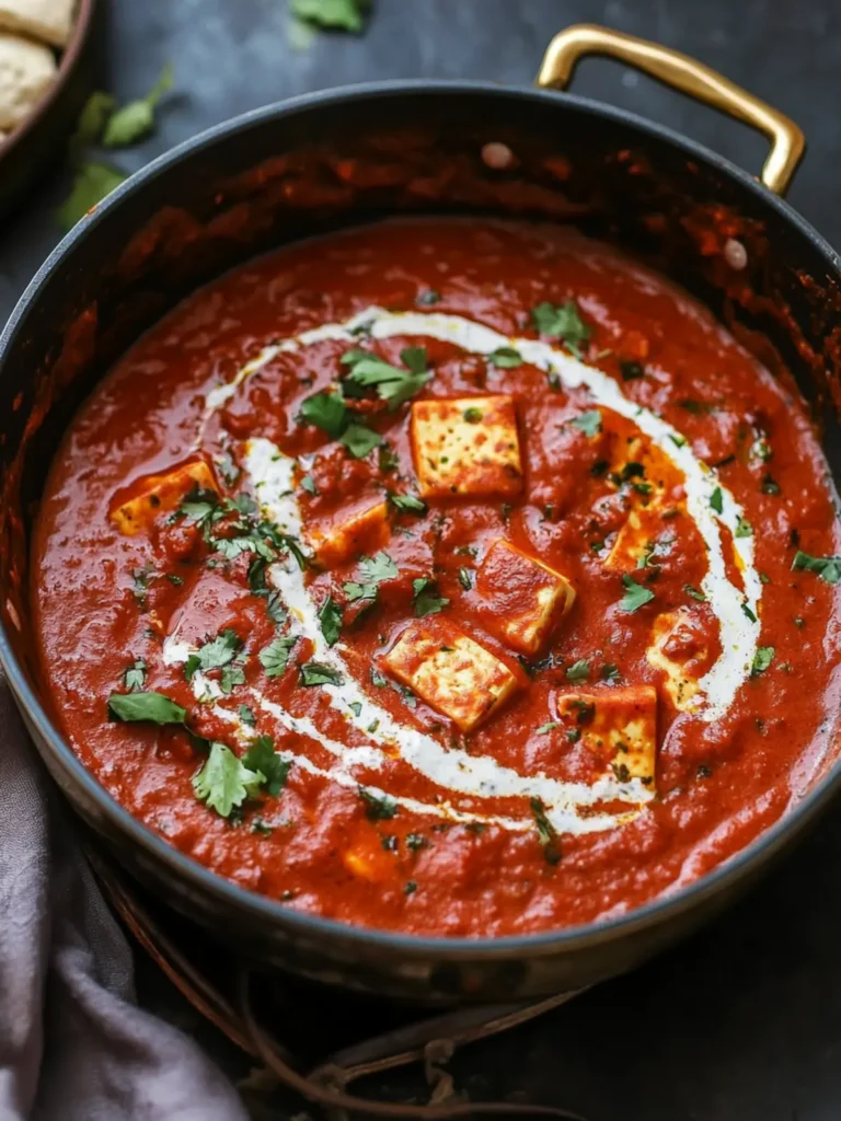 Kashmiri Lal Tofu Paneer