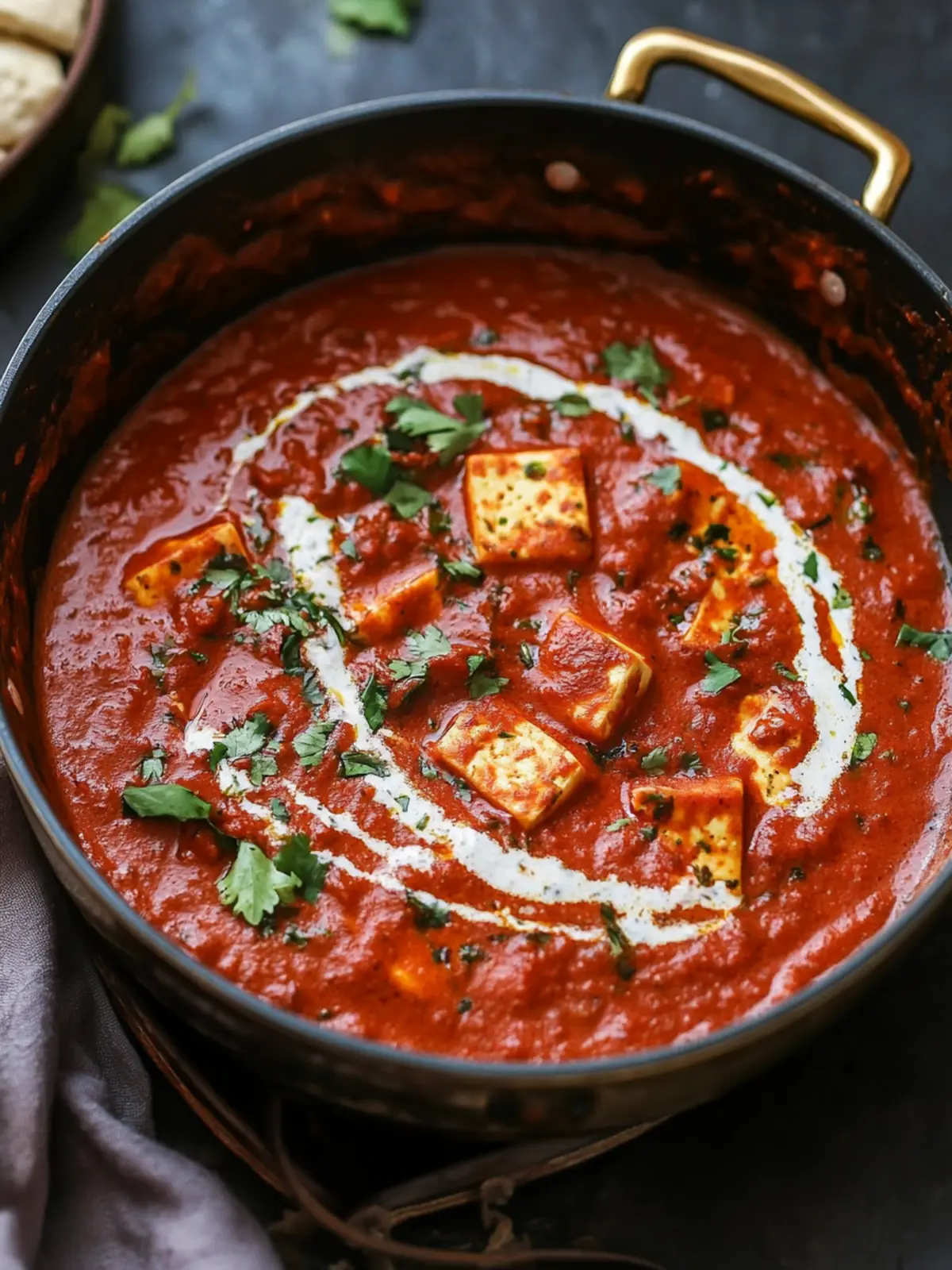Kashmiri Lal Tofu Paneer