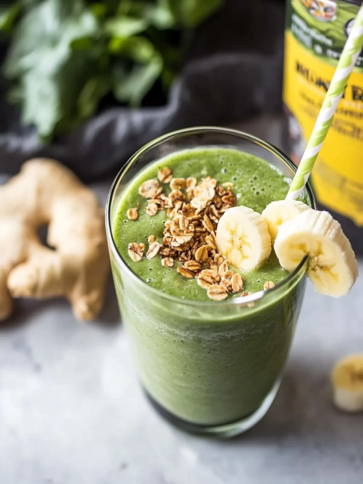 Ginger Banana Green Smoothie