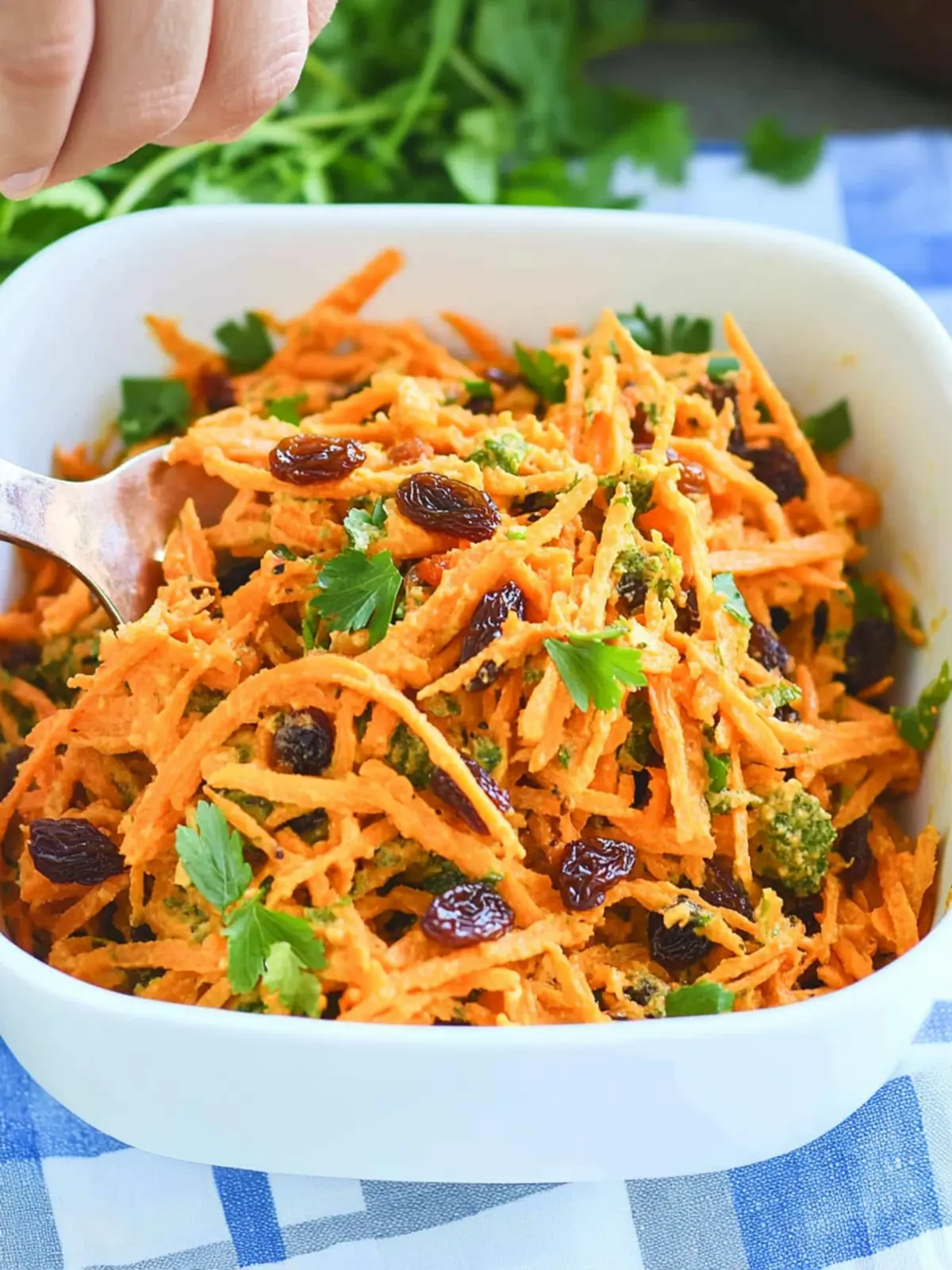 Healthy Carrot Raisin Salad (Vegan, Gluten-free)