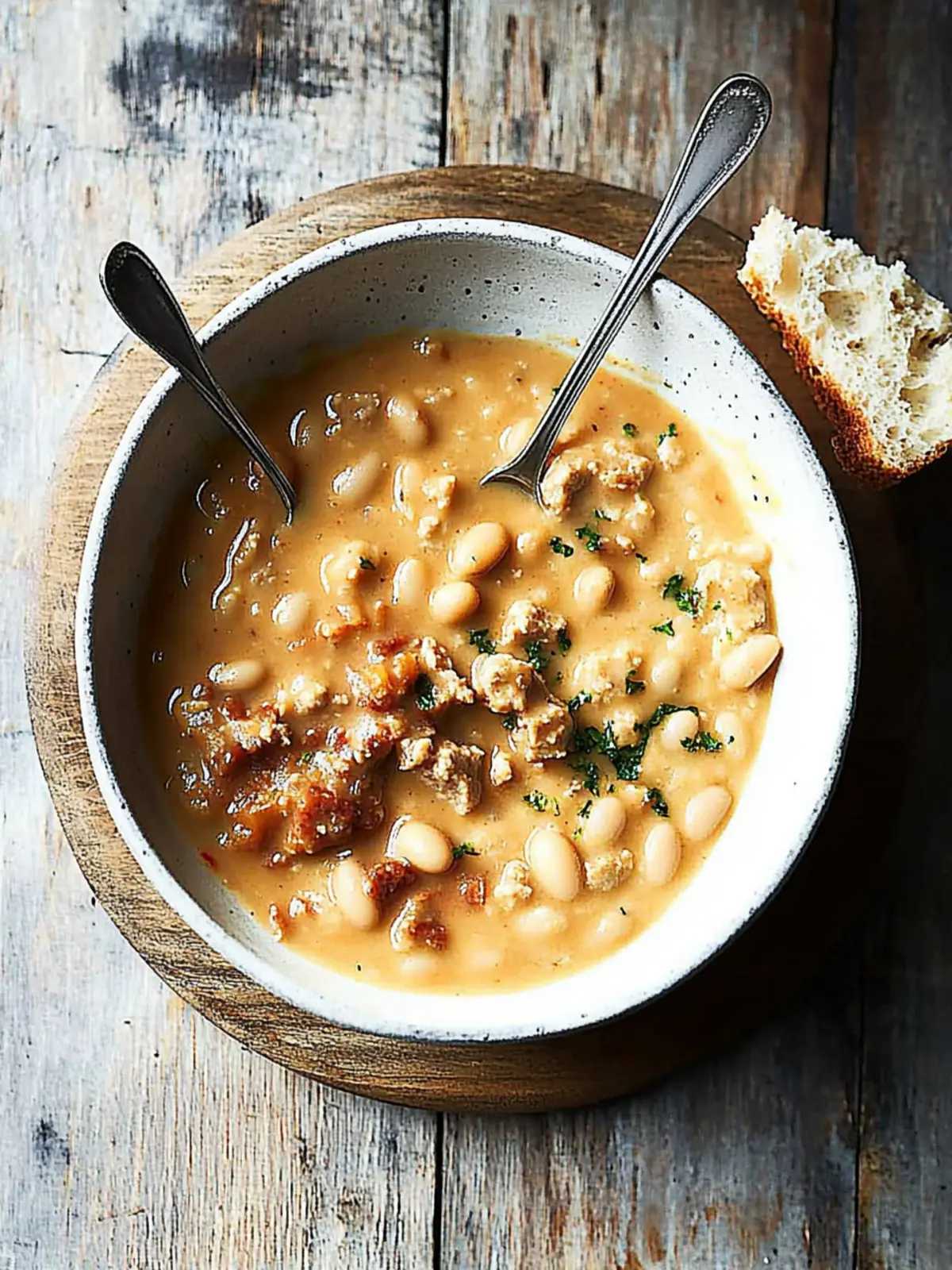 Creamy Bean Soup with Sausage