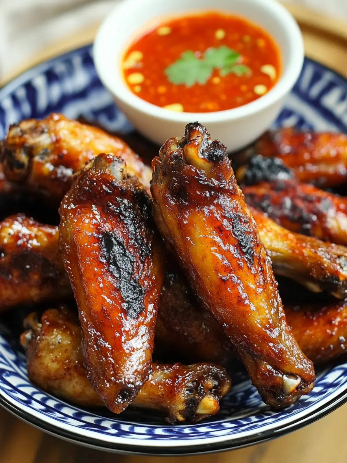Singapore Hawker BBQ Wings with Chilli Dip Recipe