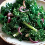 Sautéed Kale with Garlic and Red Onions