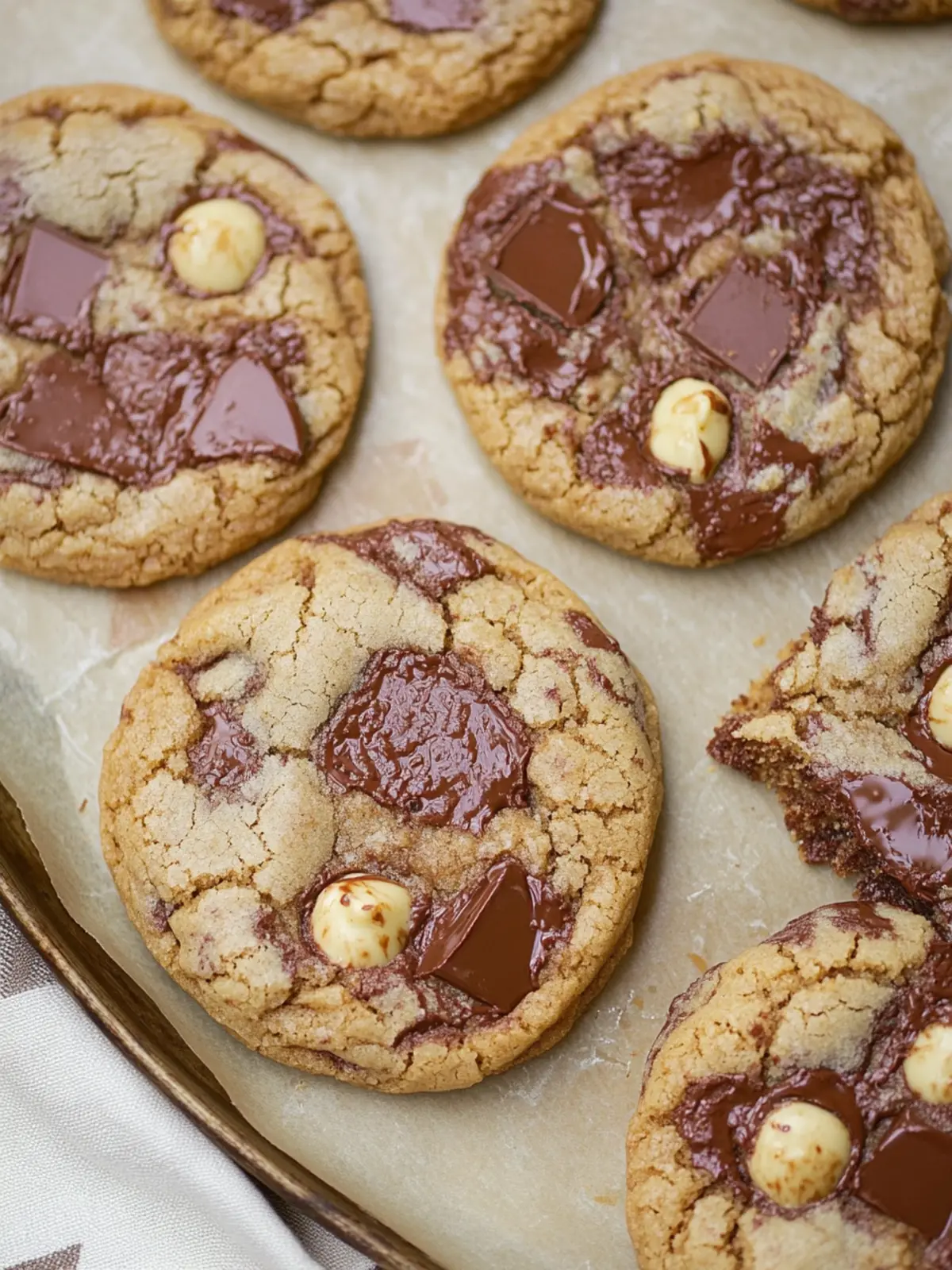 Brown Butter Chocolate Chunk Crinkle Cookies