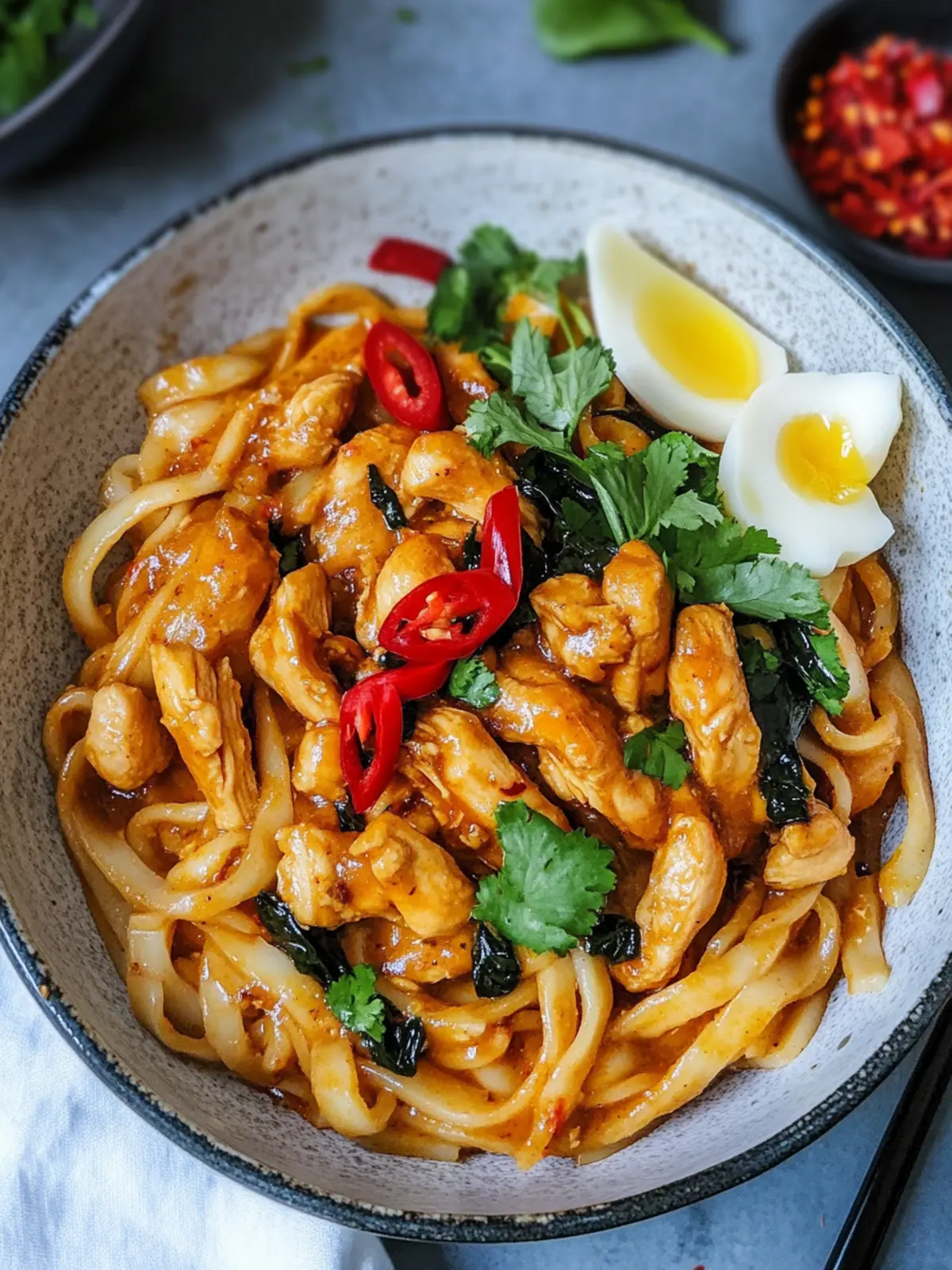 Chicken Satay Udon Noodles