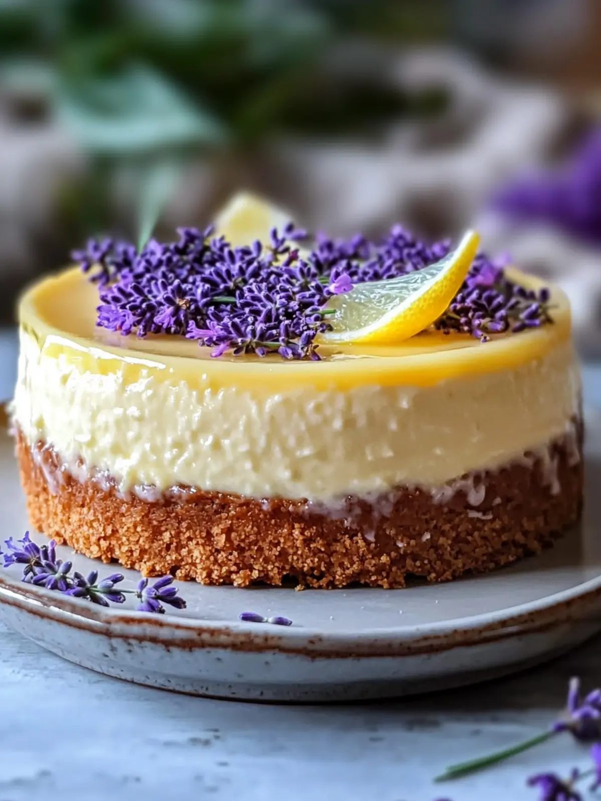 Lemon Lavender Cheesecake