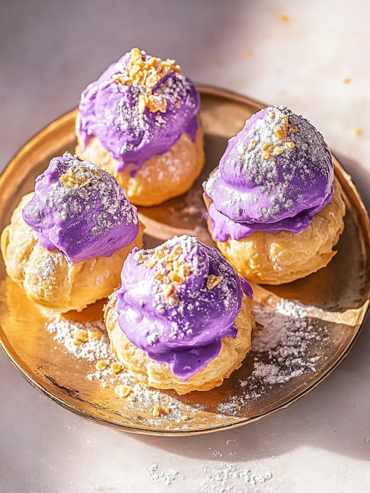 Ube Cream Puffs