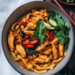 Chicken Satay Udon Noodles