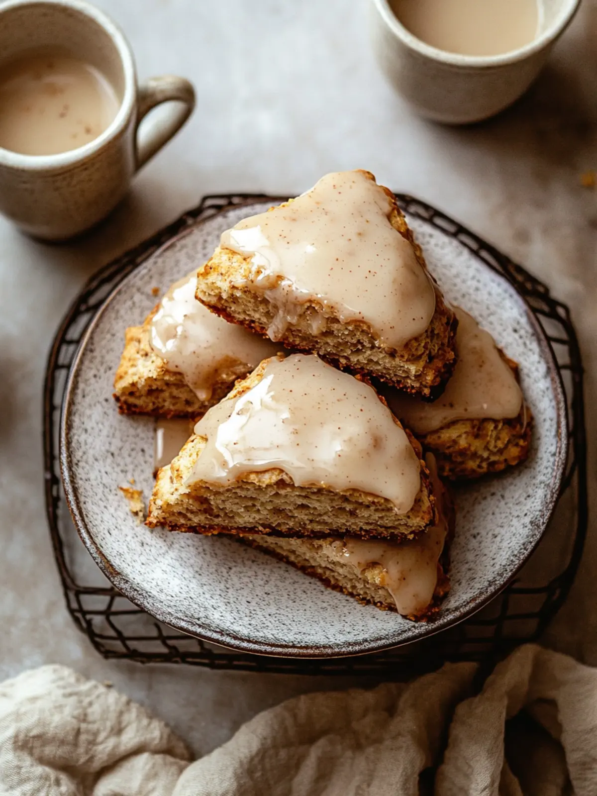 Chai Scones With Maple Chai Glaze