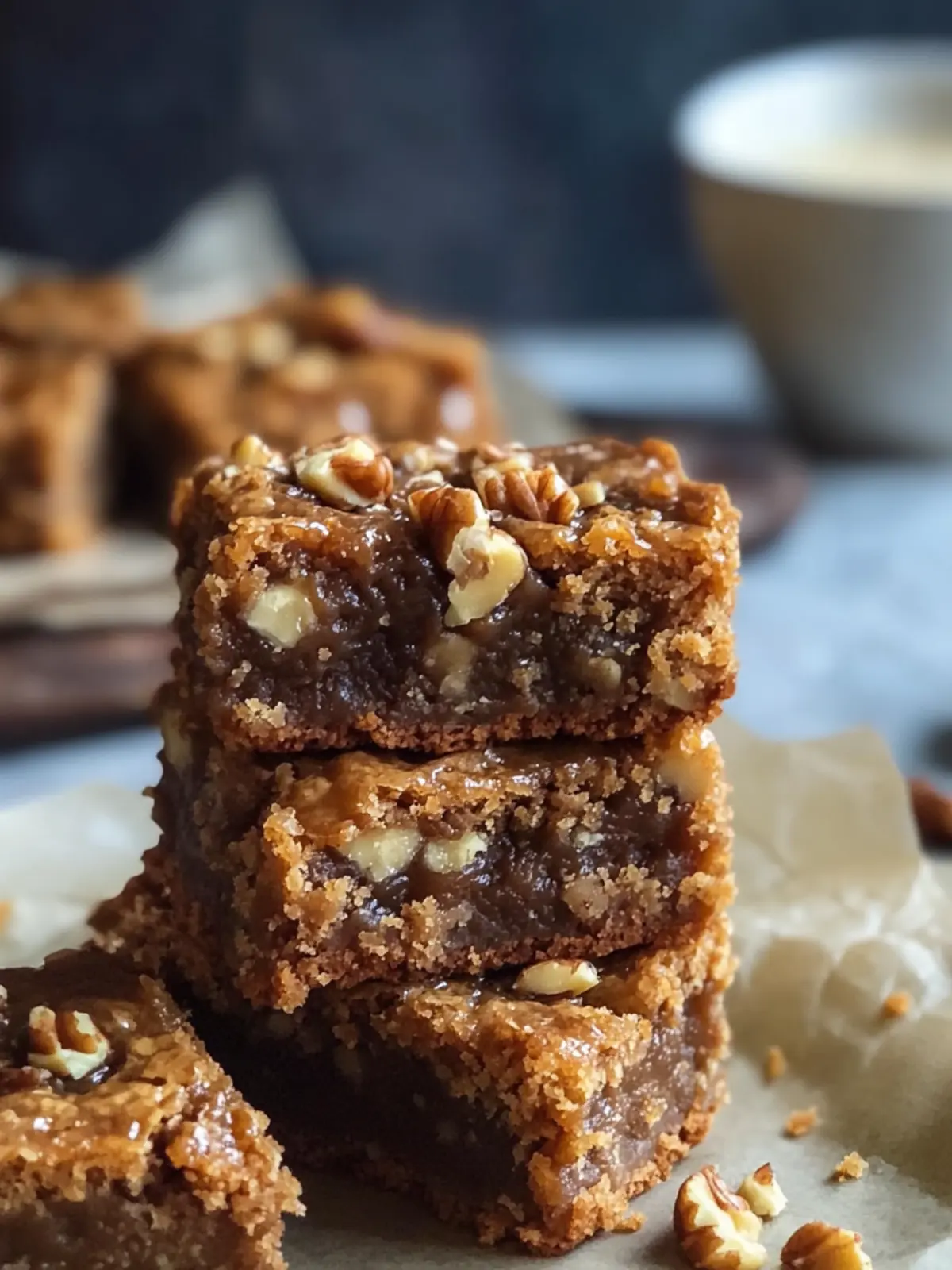 Ginger Toffee Walnut Blondies
