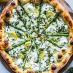 Asparagus, Spring Cream, Onion, Lemon Pizza