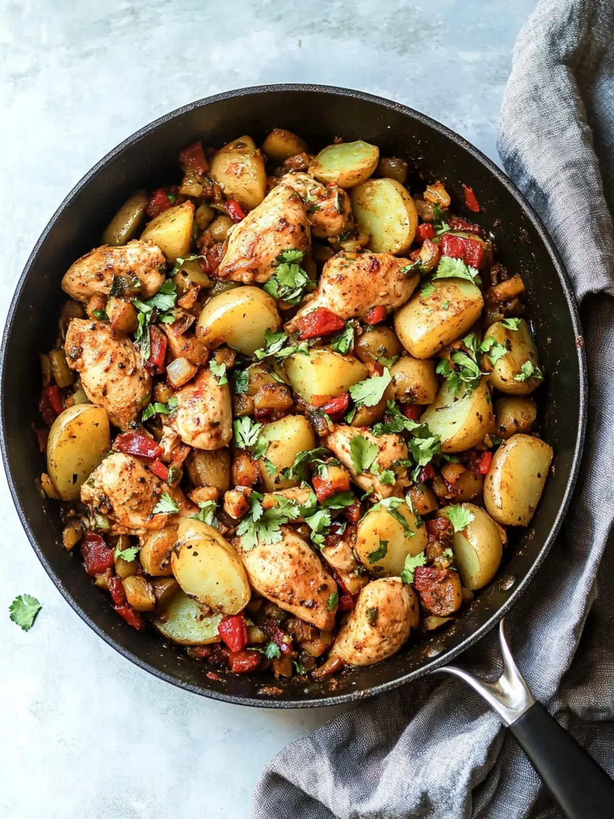 Green Chile Chicken & Potato Skillet