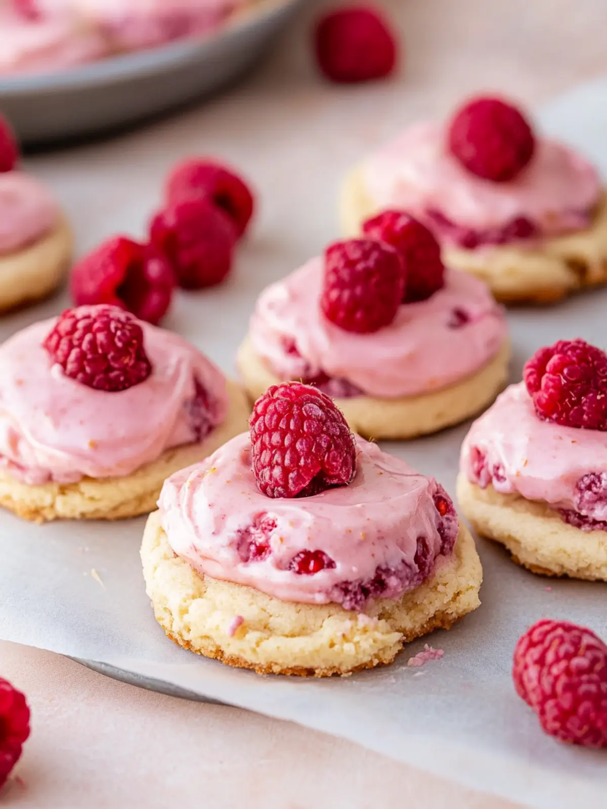 Raspberry Cheesecake Cookies