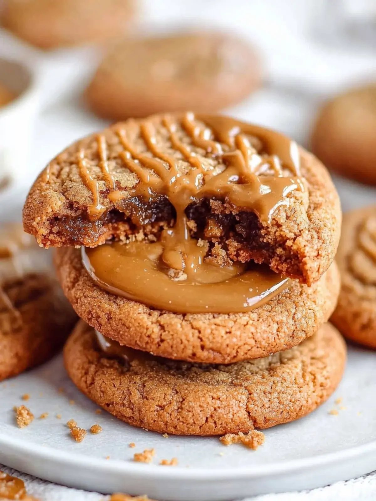 Biscoff Cookie Butter Cookies with Lava Center