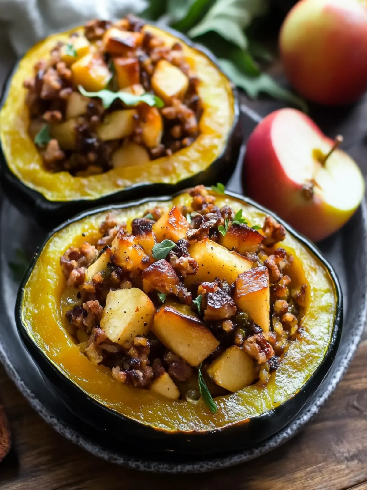 Apple Stuffed Acorn Squash