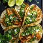 Crispy Poblano Chicken Tacos with Avocado-Jalapeño Salsa