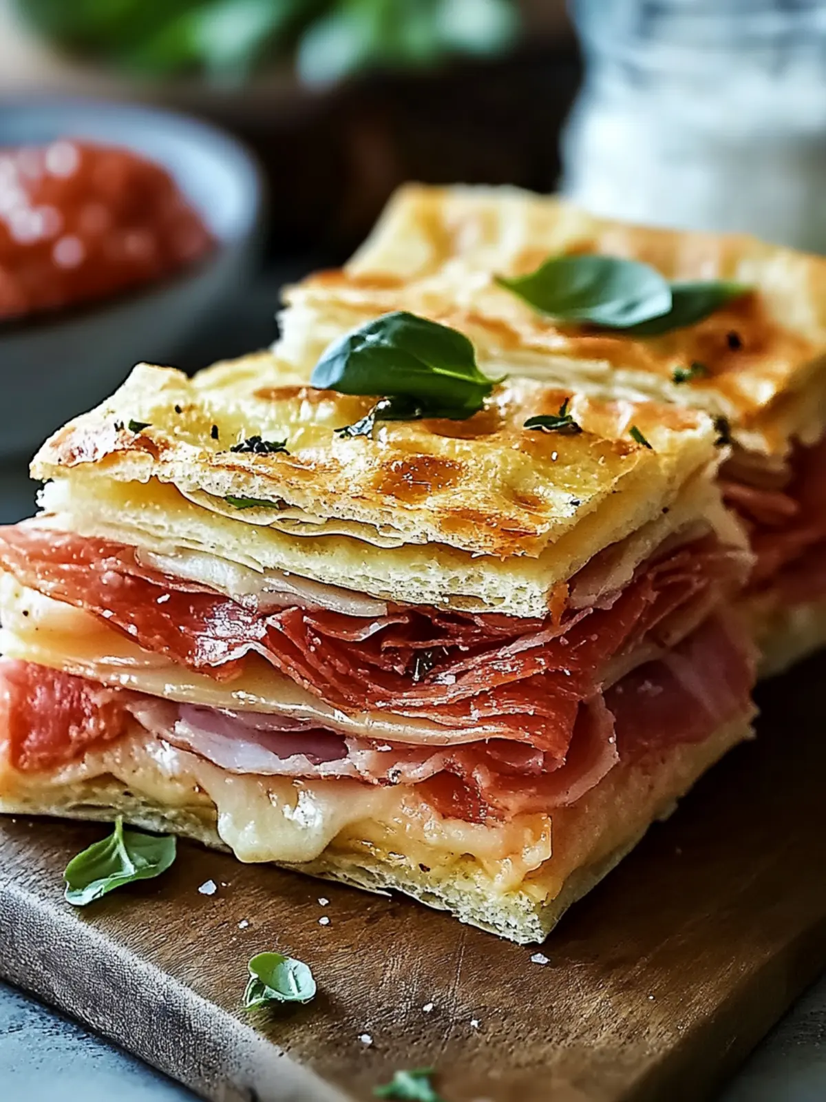 Savory Italian Sub Squares