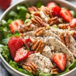 Strawberry Poppy Seed Pecan Chicken Salad