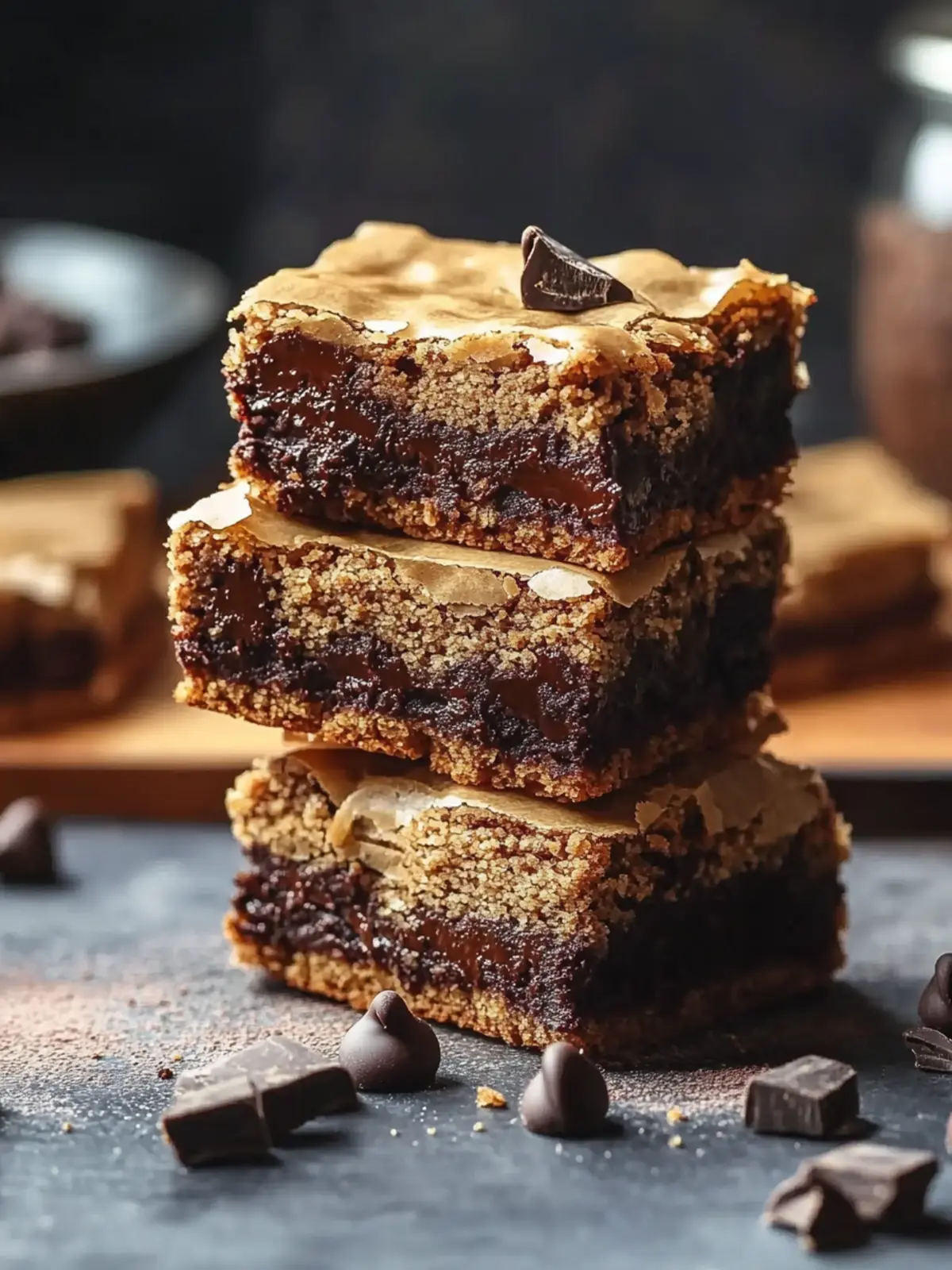 Salted Espresso Chocolate Chunk Blondies