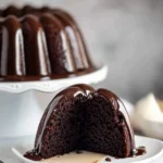 Dark Chocolate Bundt Cake with Irish Cream Glaze