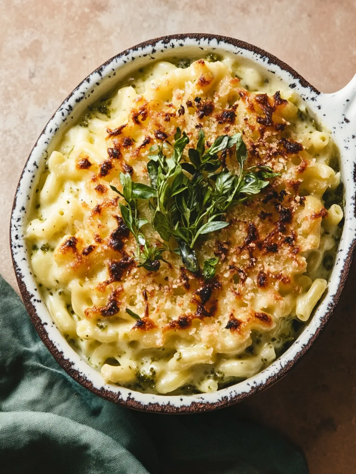 Wild garlic macaroni cheese
