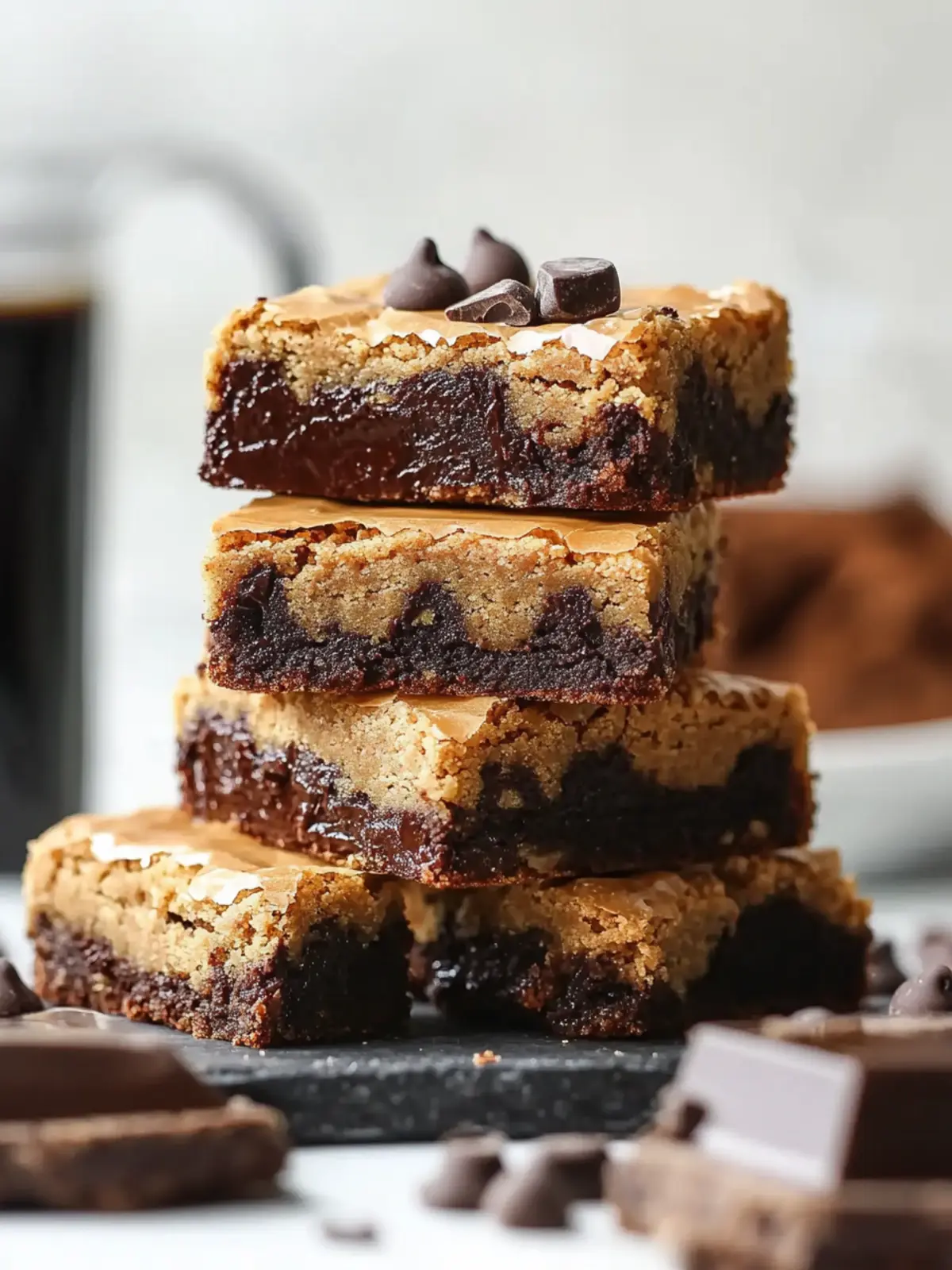 Salted Espresso Chocolate Chunk Blondies