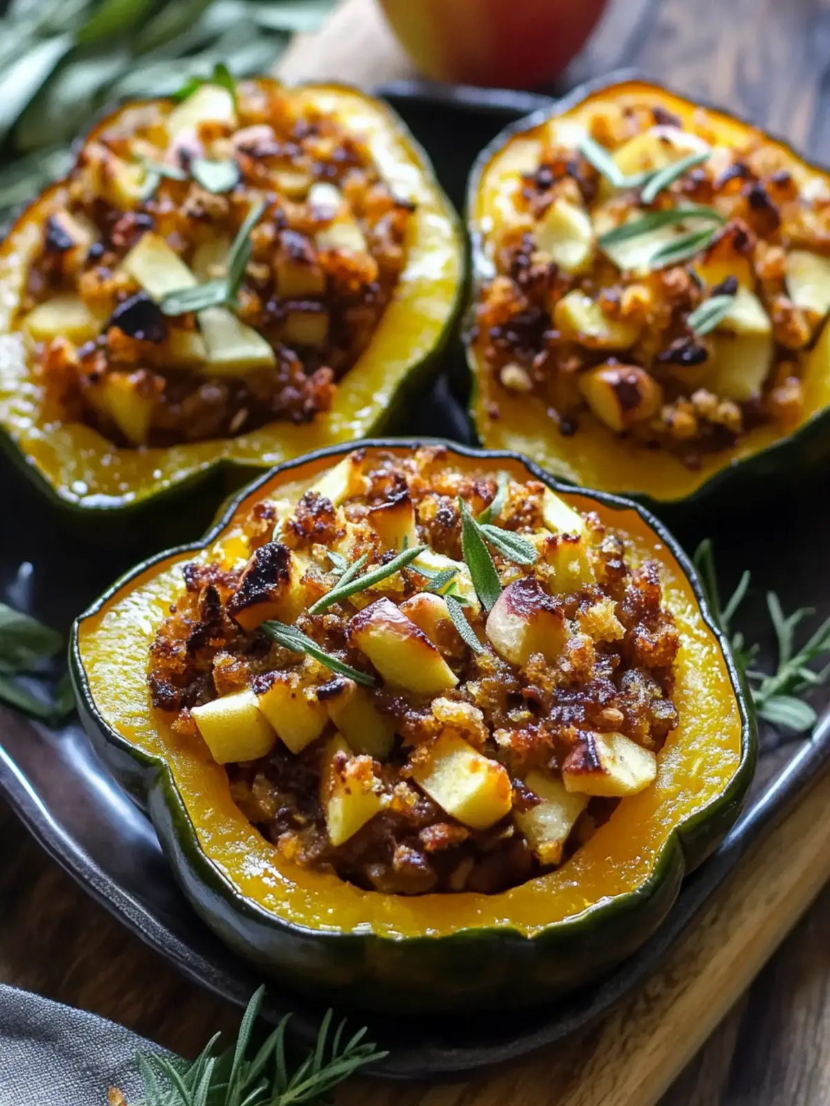 Apple Stuffed Acorn Squash