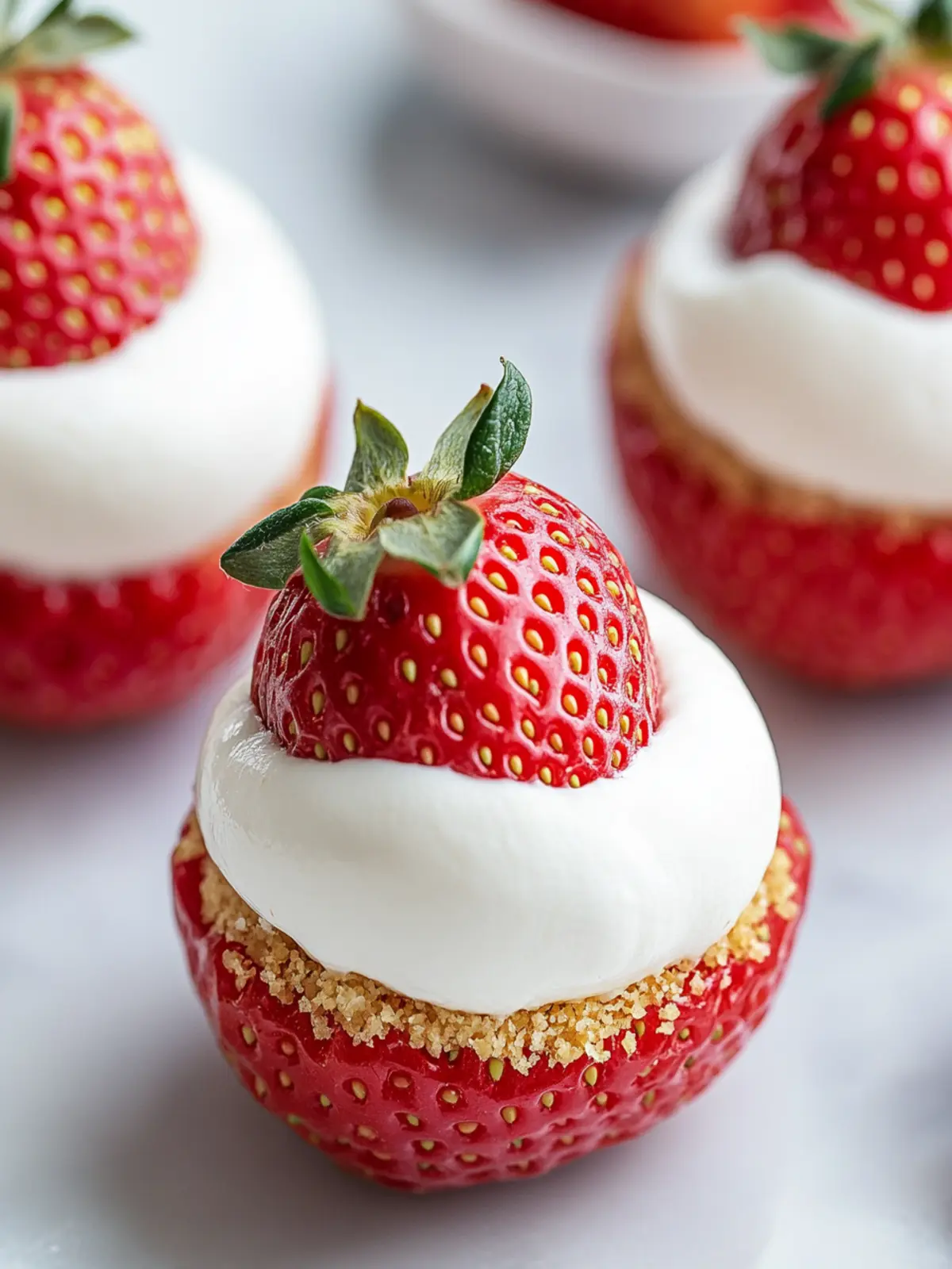 Cheesecake-Stuffed Strawberries