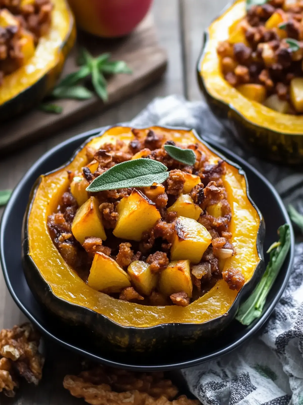 Apple Stuffed Acorn Squash