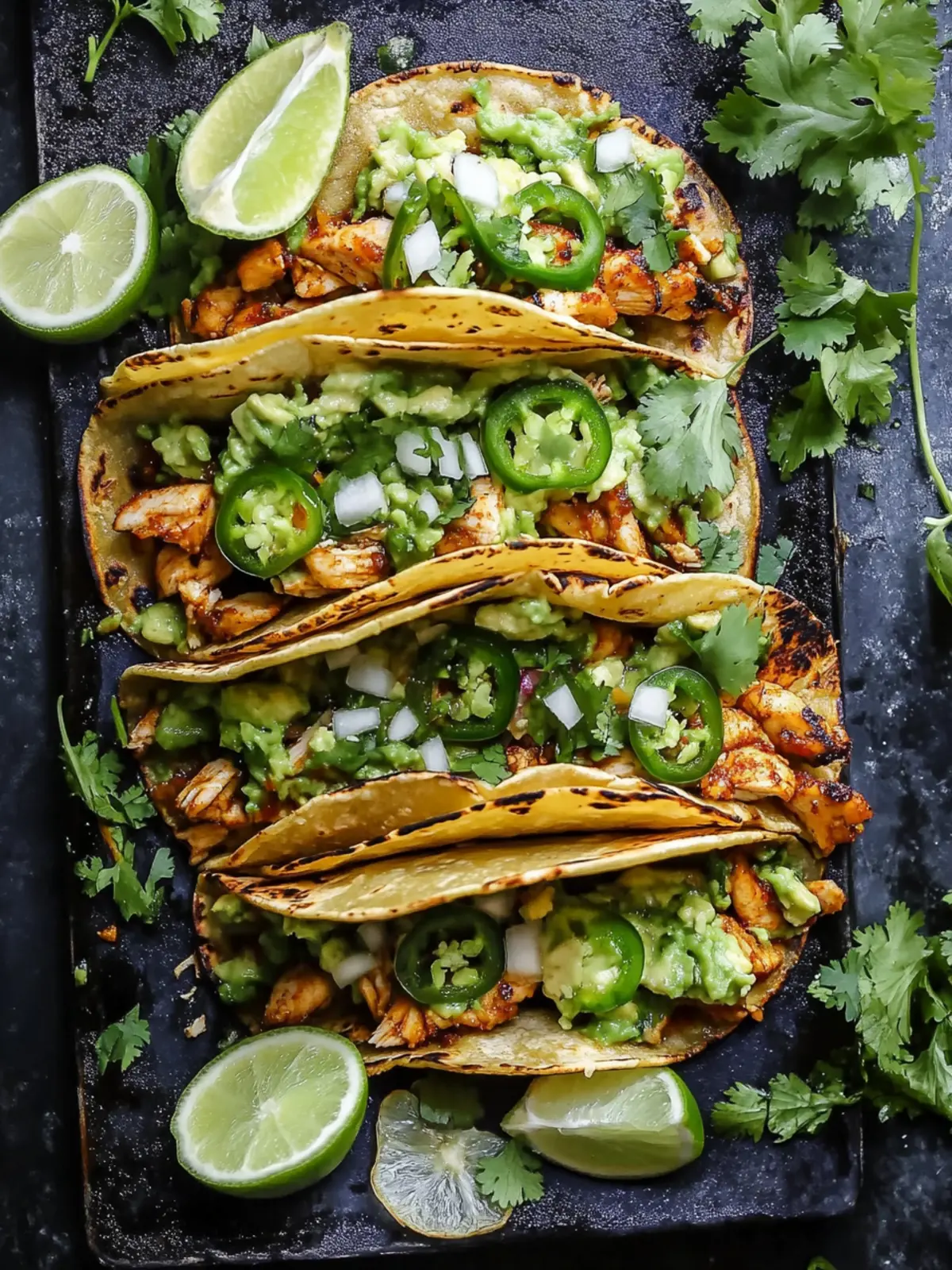 Crispy Poblano Chicken Tacos with Avocado-Jalapeño Salsa