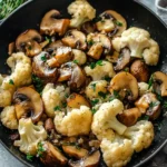 Garlic Mushrooms Cauliflower Skillet