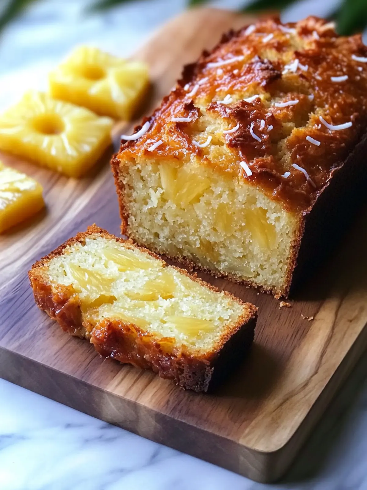 Pineapple Coconut Loaf Bread