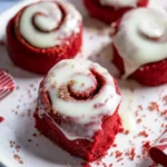 Red Velvet Cinnamon Rolls with Cream Cheese Glaze